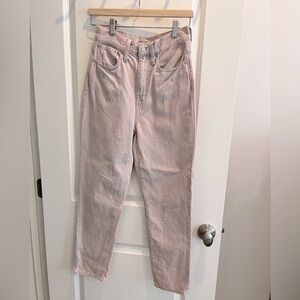 Madewell Women's Light Pink Mom Jeans